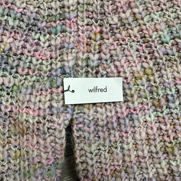 Aritzia Wilfred Free Retrograde Mockneck Pastel Rainbow Cropped Sweater XXS - Picture 3 of 8